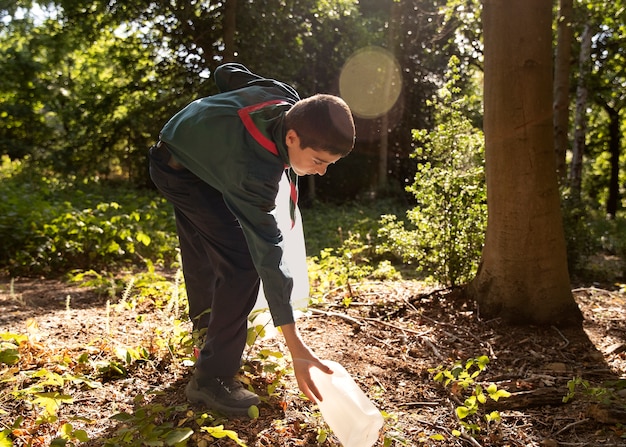 Kids having fun as boy scouts