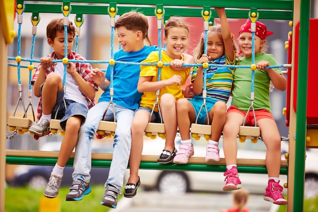 Free photo kids having fun outdoors