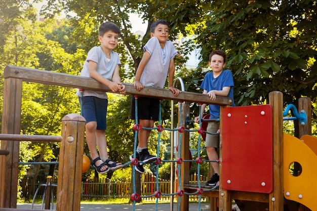 Free photo kids having fun at the playground