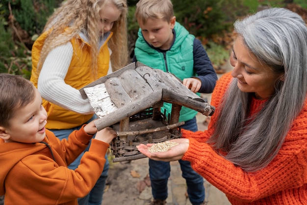 Kids learnign about environment