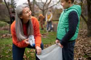 Free photo kids learnign about environment