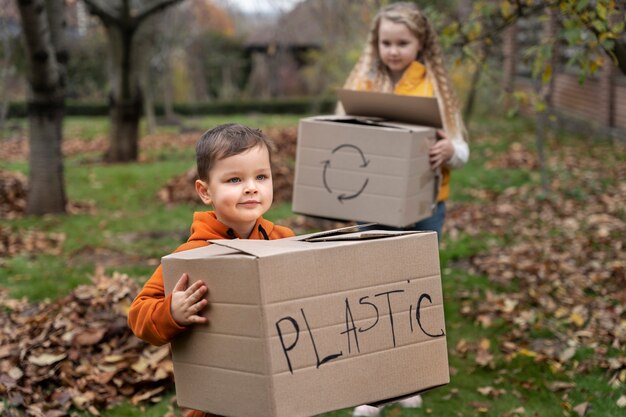 Kids learnign about environment