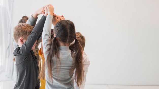 Kids making a circle