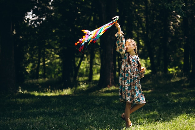 Kids in park with kite