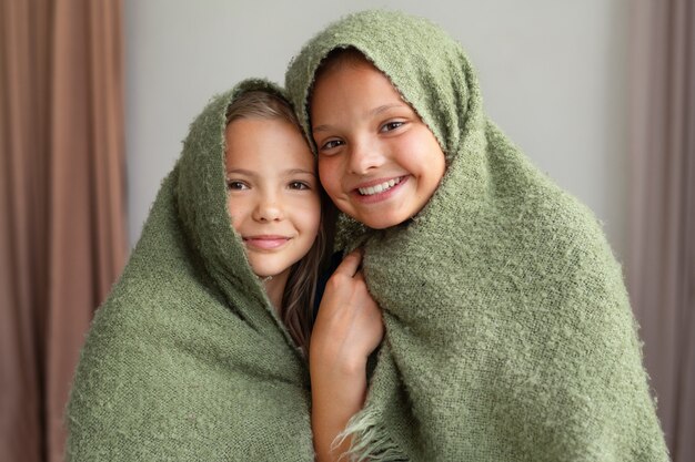 Kids playing around in calm and cosy spaces