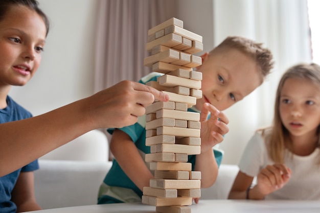 Kids playing around in calm and cosy spaces