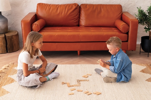 Kids playing around in calm and cosy spaces