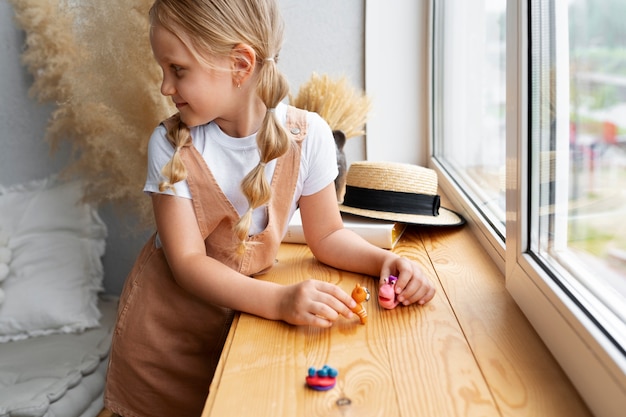 Kids playing with play dough