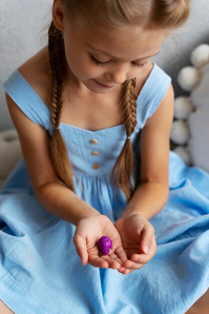 Kids playing with play dough