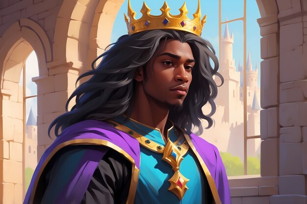 King with crown digital art