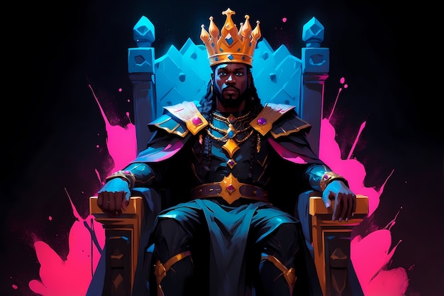 King with crown digital art