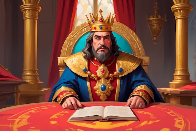 King with crown digital art