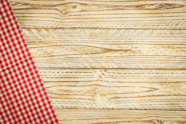 Kitchen cloth on wood table