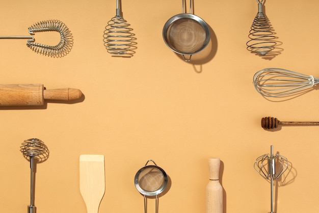 Free Photo kitchen utensils composition arrangement