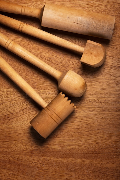 Kitchen. Wooden utensil