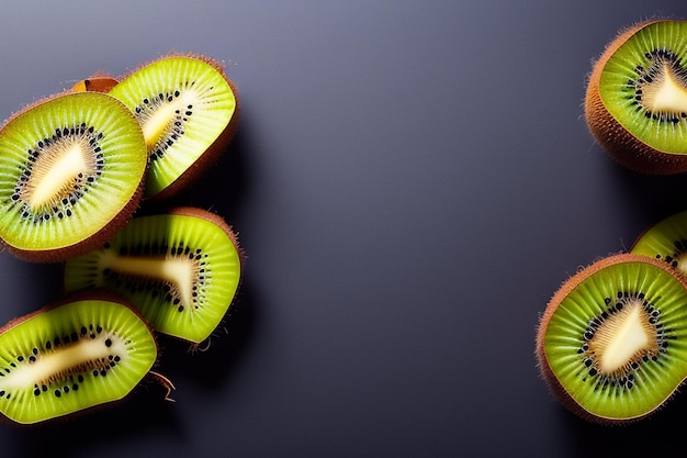 Free photo kiwi fruit on a black background