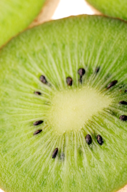 Kiwi slices close up