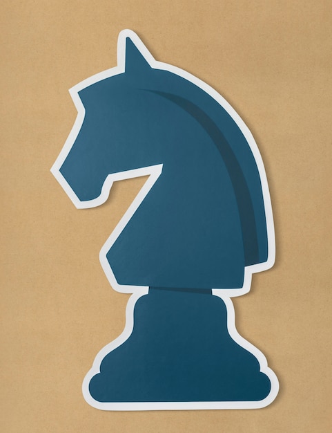 Free photo the knight chess strategy icon