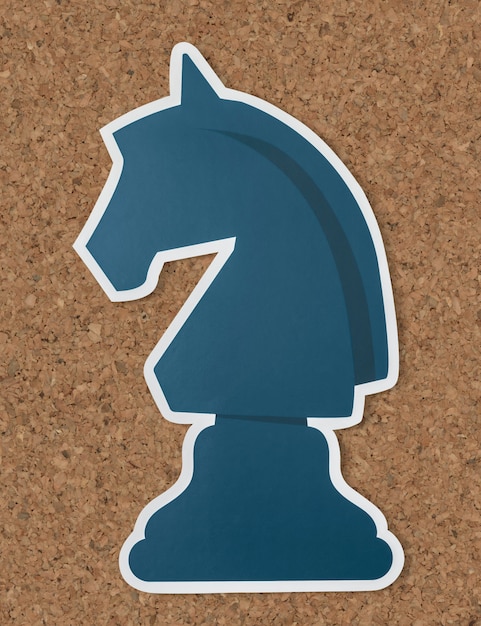 Free photo the knight chess strategy icon