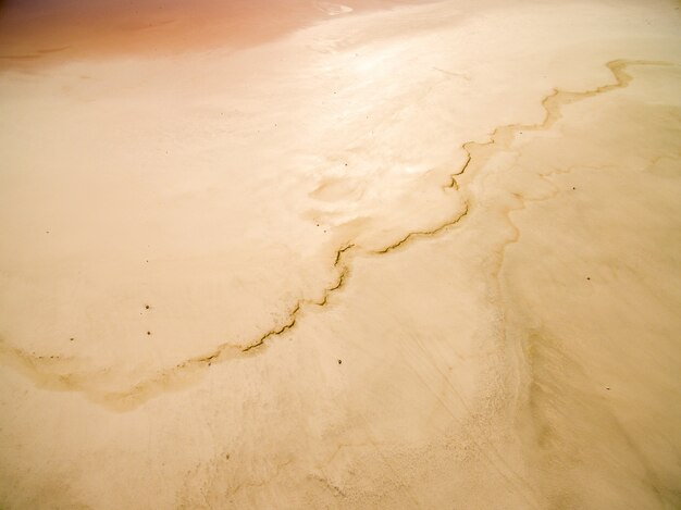 Koyashskoe pink salt lake in Crimea