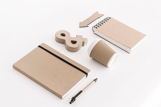 Free photo kraft paper office supplies