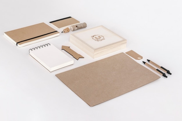 Free photo kraft paper office supplies