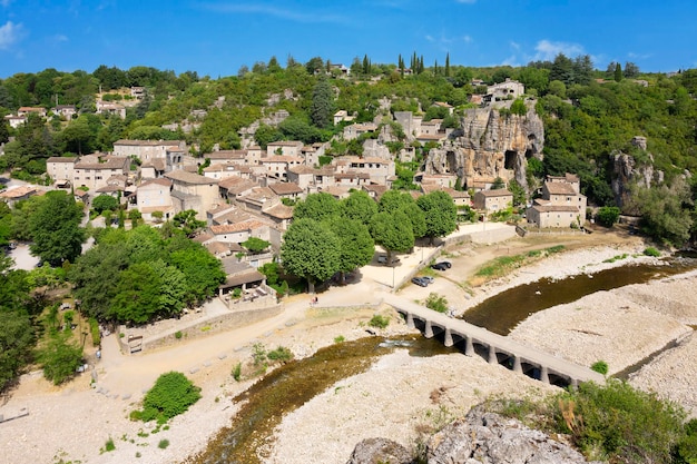 Free photo labeaume beautiful french village