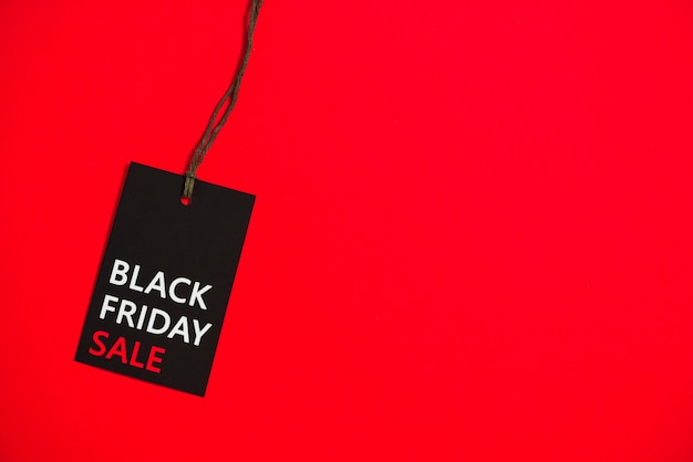 Label with black Friday inscription