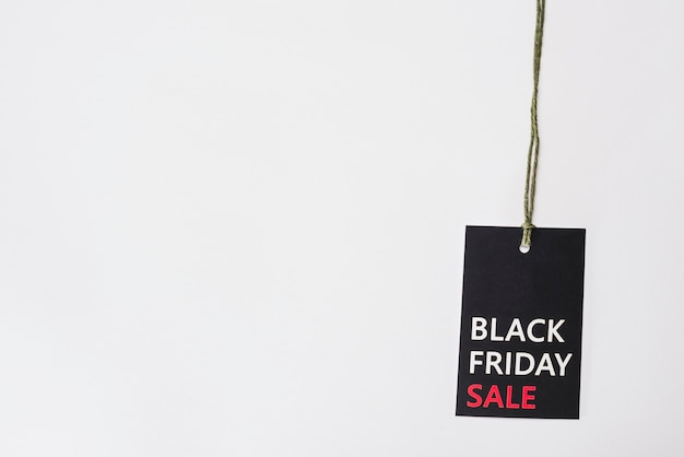 Label with black Friday title 