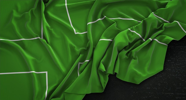 Free photo ladonia flag wrinkled on dark background 3d render