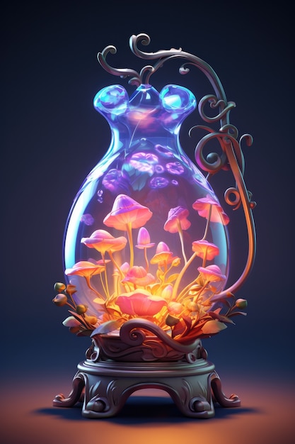 Free Photo lamp design with fantastical artistic style