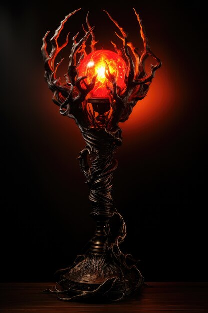 Lamp with fantasy futuristic design