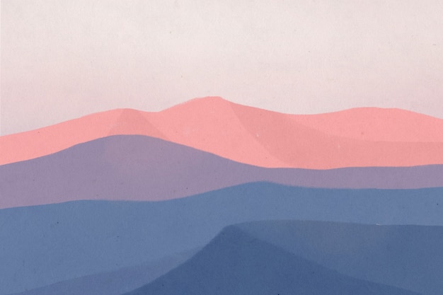 Landscape background of mountains during dusk illustration