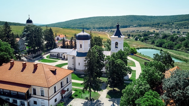 Landscape of a courtyard of the monastery