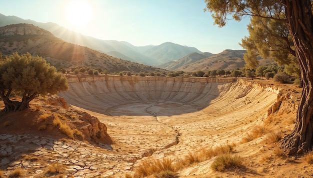 Landscape of deserted land