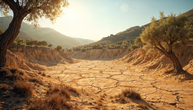 Landscape of deserted land