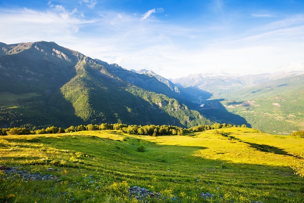 landscape from mountains pass.  Aragon