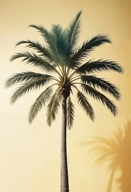 Free photo landscape of palm trees in pastel colors