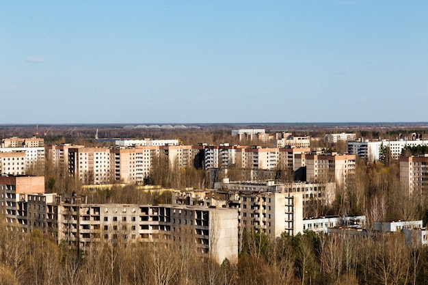 Landscape of Pripyat city