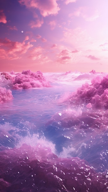 Free photo landscape scenery with magenta nature