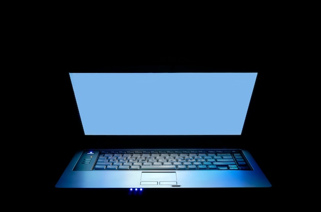 Free Photo laptop computer at night