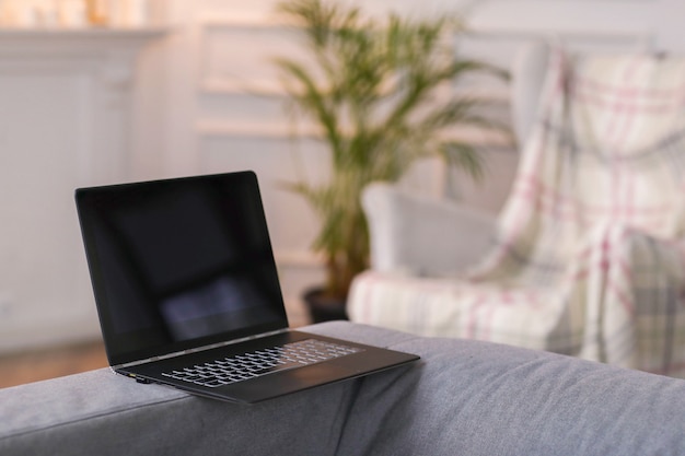 Laptop on interior room