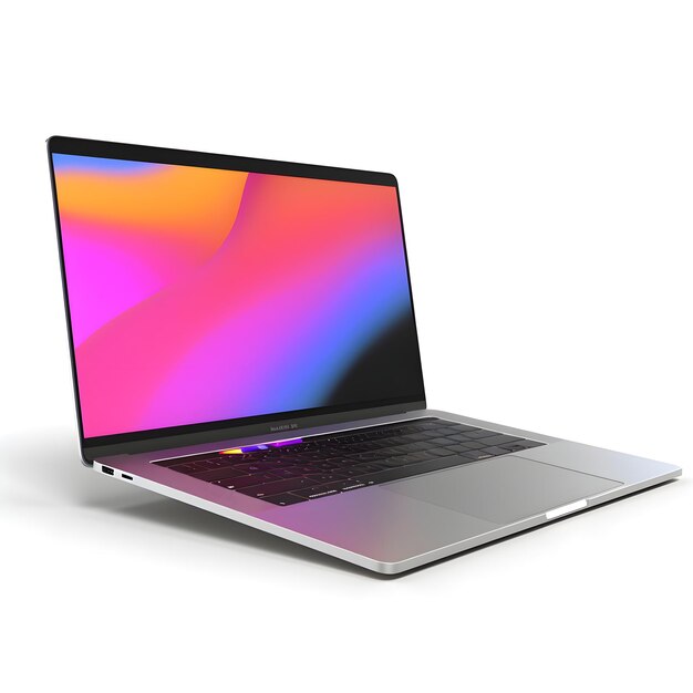 Laptop isolated on white background 3d rendering Computer generated image