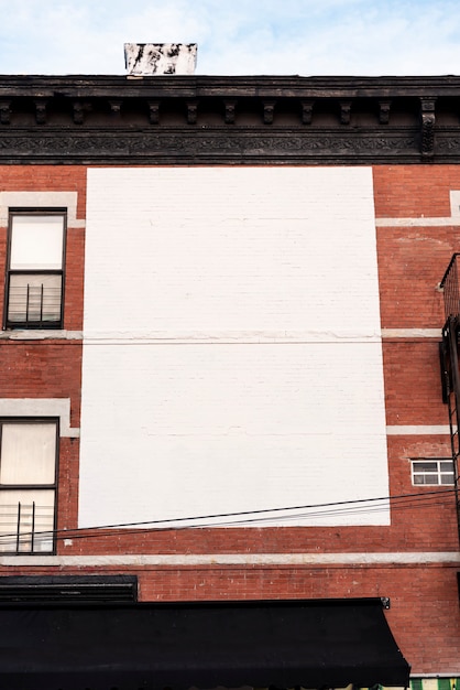 Free photo large mock-up billboard on a building