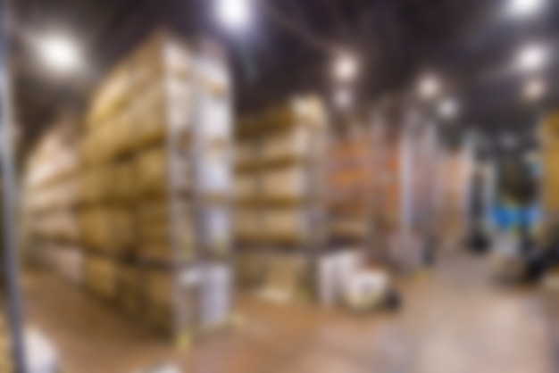 Free Photo large modern warehouse theme blur background