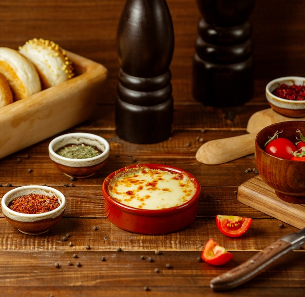 Free photo lasagna with vegetables on the table