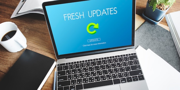 Lastest Version Fresh Updates Application Updates Concept