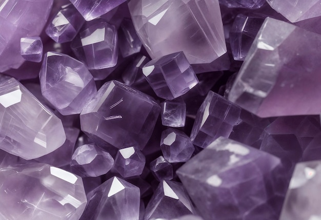 Lavender colored background with crystals texture