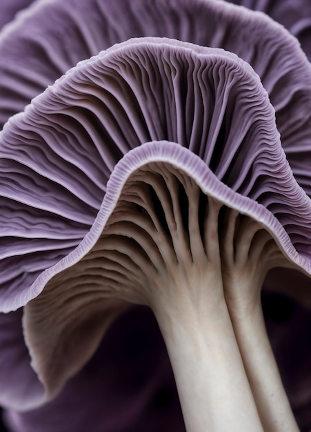 Lavender colored background with fungi texture