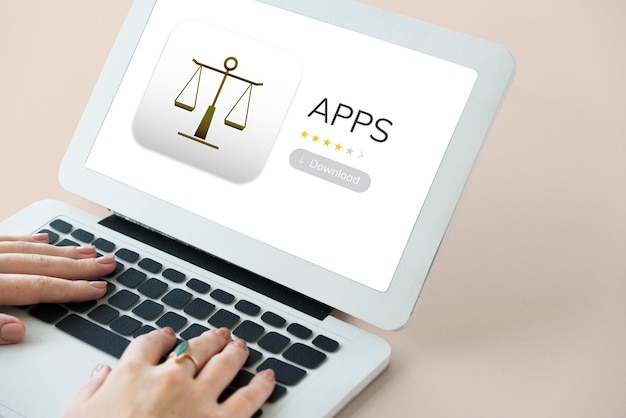 Free photo law apps on a device screen